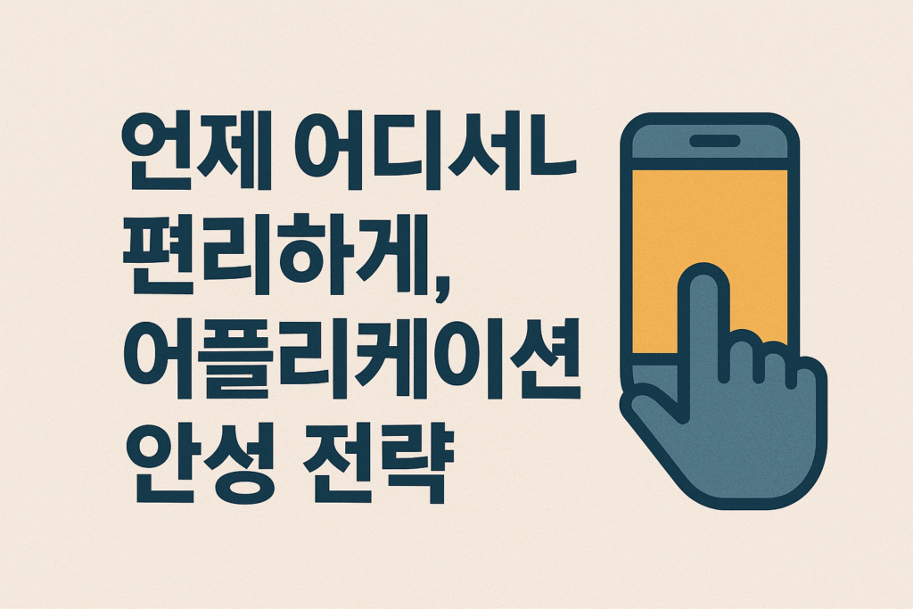 언제 어디서나 편리하게, 어플리케이션의 강점